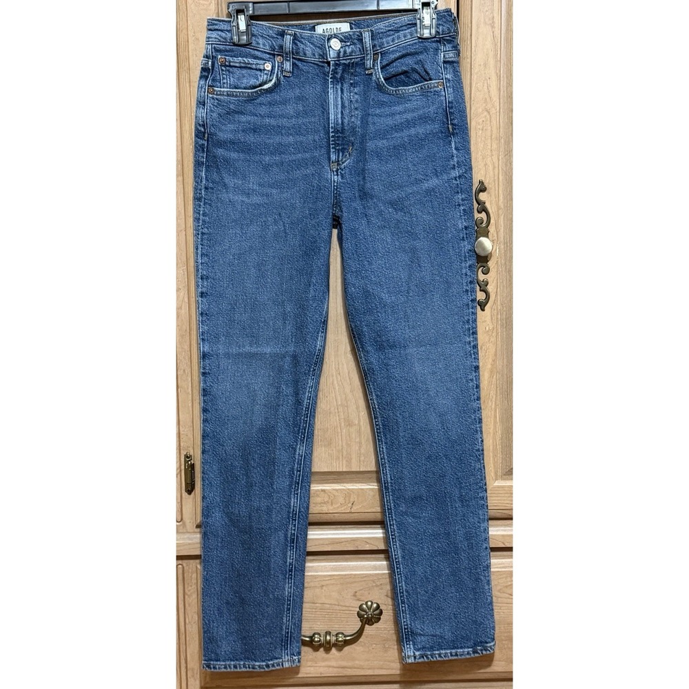 Agolde Merrel Jeans Womens Size 26 Blue Denim High Rise Straight Leg A9021B-1370